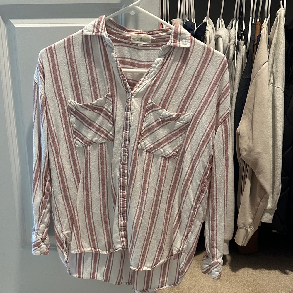 Striped Button-Up Shirt